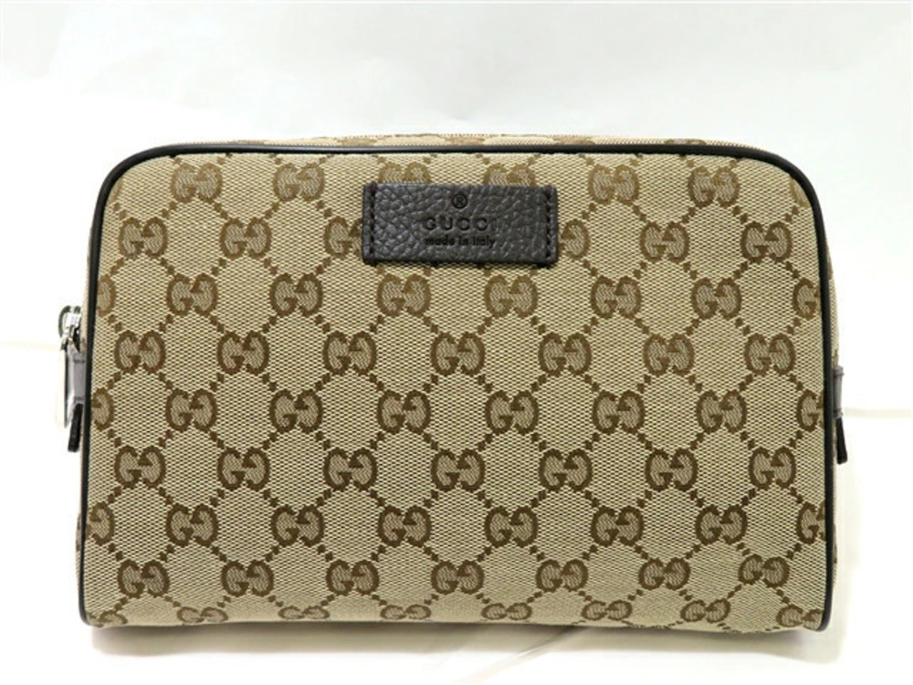 Gucci Bag Waist Crossbody Bum Body Canvas Embossed Leather